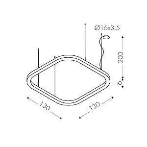 Misure lampadario sospeso Shape